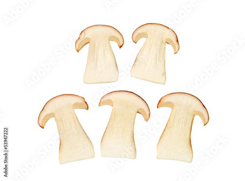 Thinly sliced mushroom