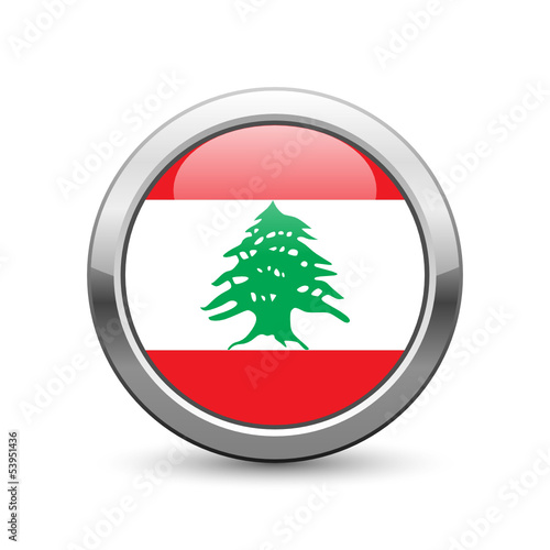 Free Download Lebanese flag icon web button - GFXLoad