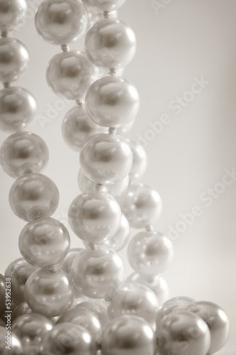 String of white pearls