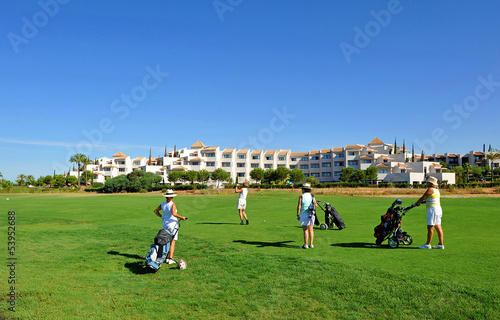 Players on the golf course