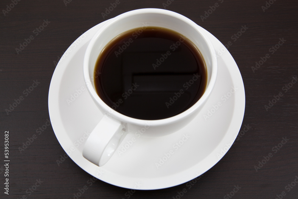 Cup of coffee and paper Cup of coffee and paper