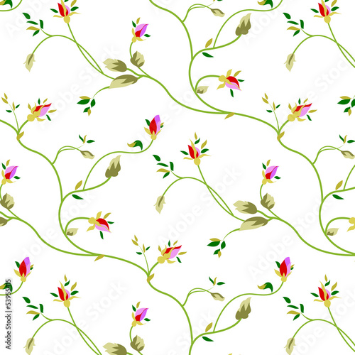 Bright Seamless Rose Background