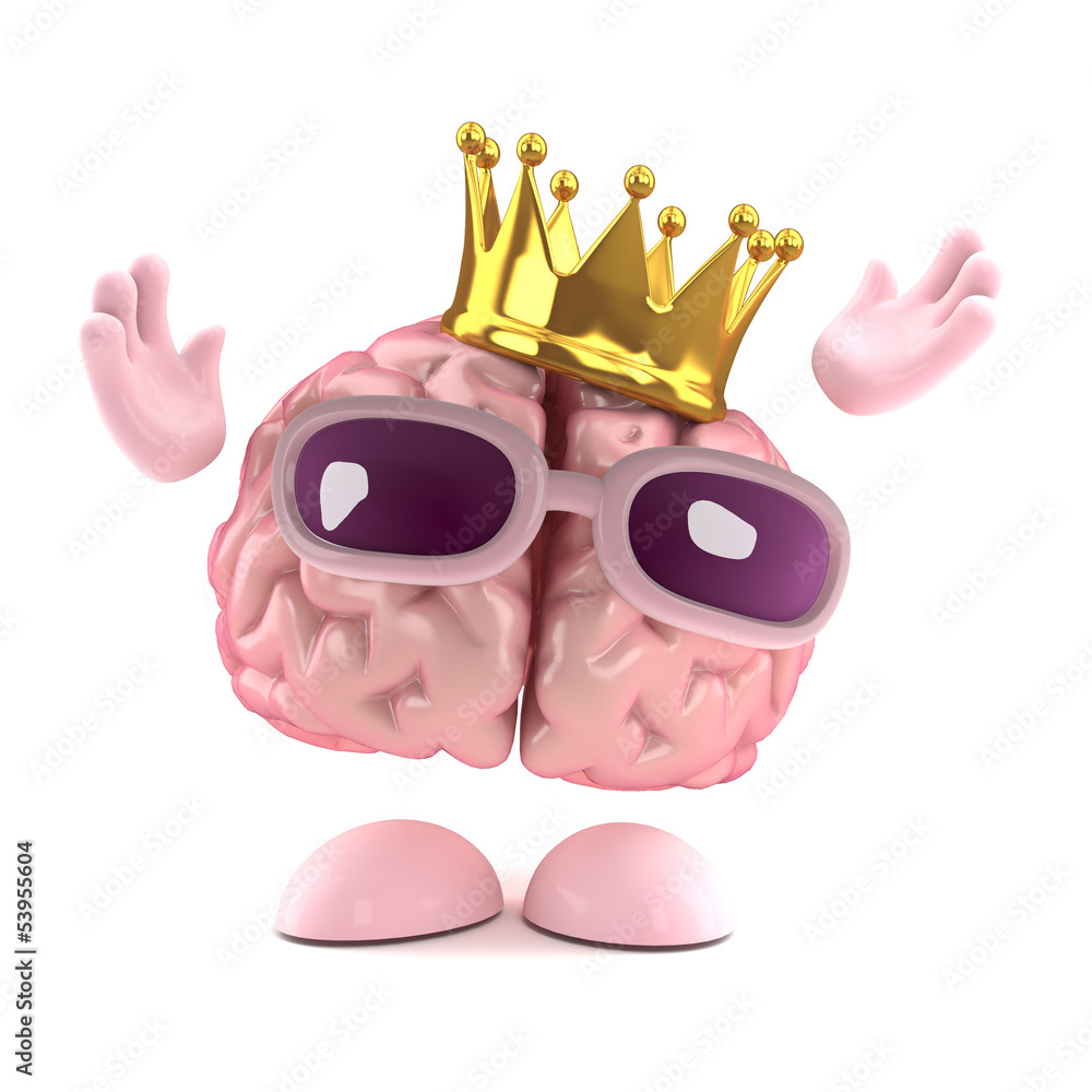 Obraz premium Brain wears a crown