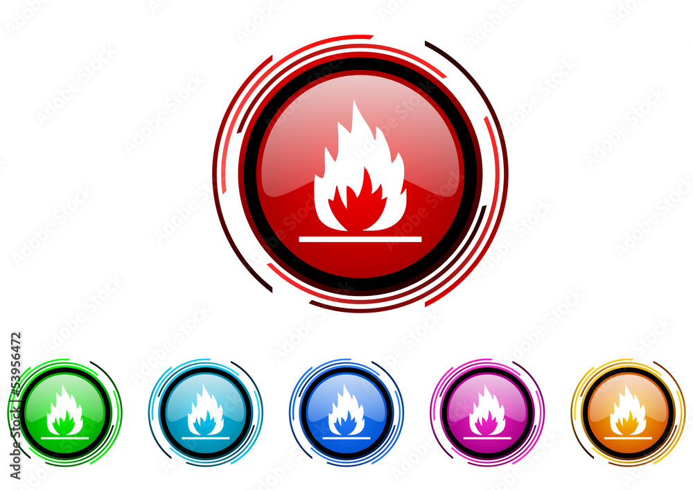 flames icon set flames icon set