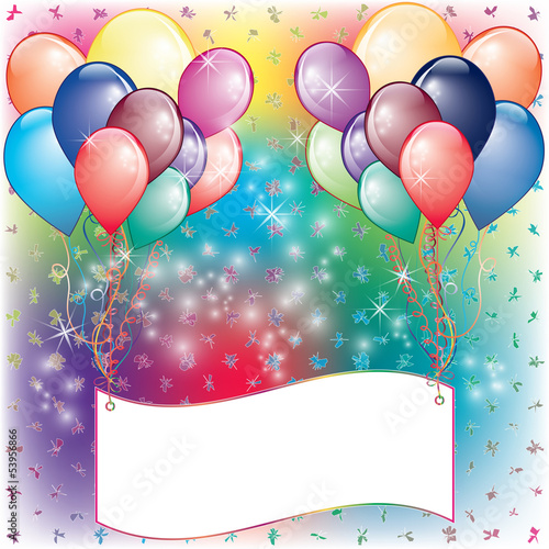 Balloons Party Invitation card
