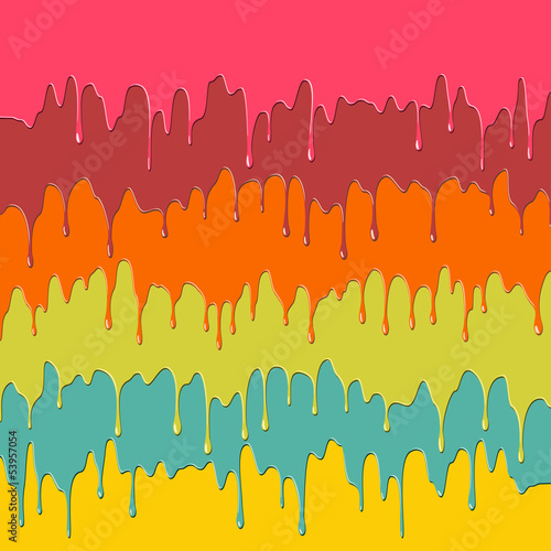 Colorful dripping paint
