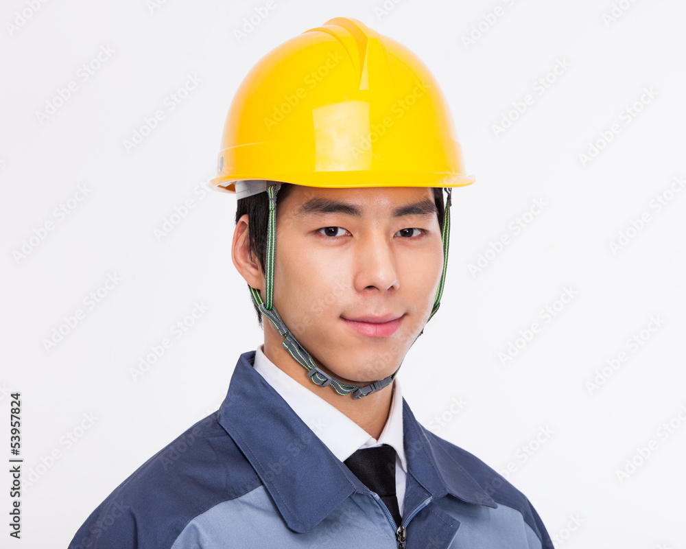 Young Asian engneer close up shot