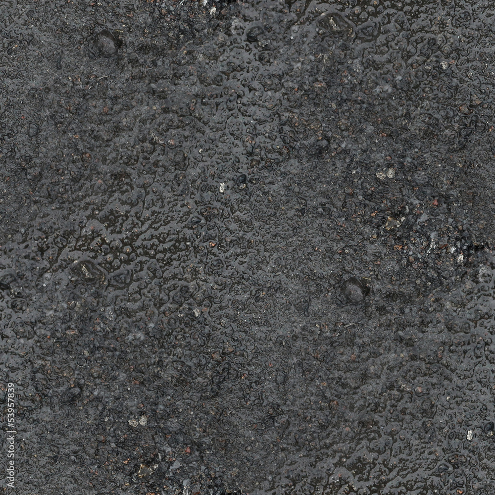 seamless asphalt wet road texture background street water black Stock