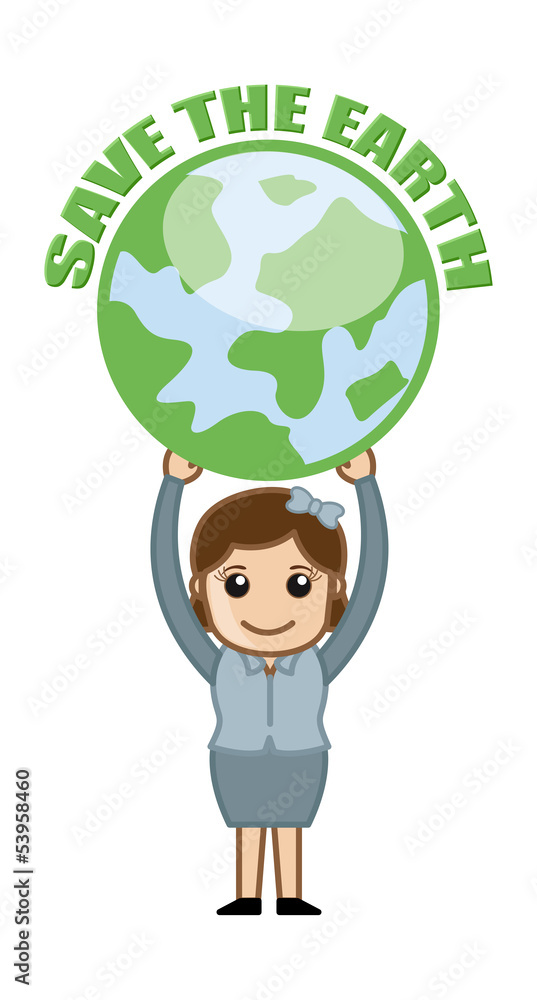 Save the Earth Banner with Earth Save the Earth Banner with Earth