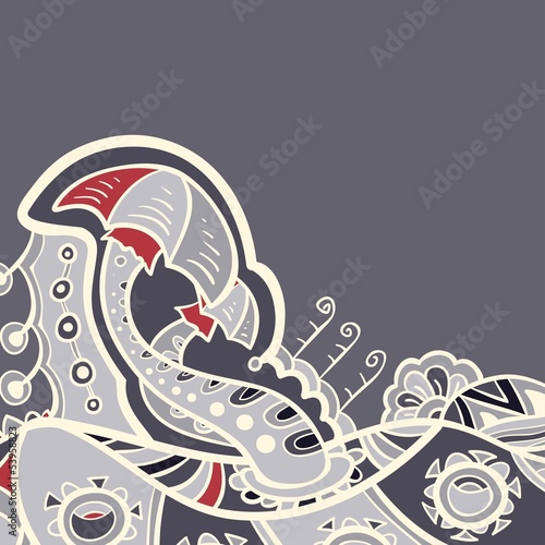 Abstract mushrooms background