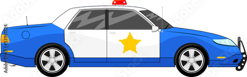 blue police car vector