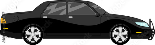 private security patrol car vector