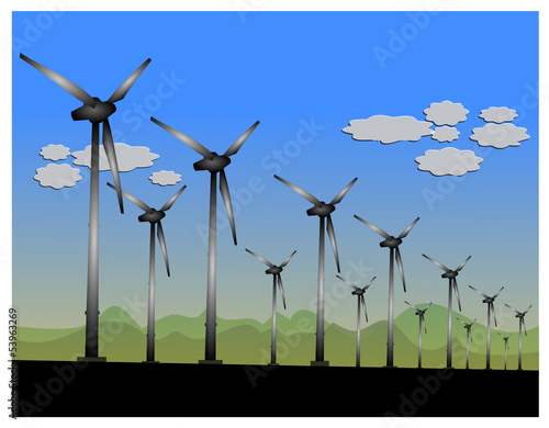 Wind Turbines in a Wind Field