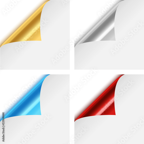 Colorful Metallic Paper Corner Folds