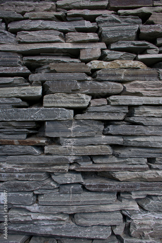 Modern slate stone wall