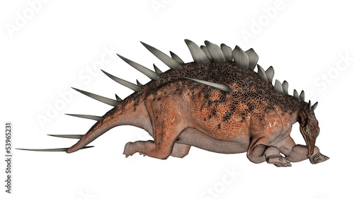 Kentrosaurus dinosaur resting - 3D render © Elenarts