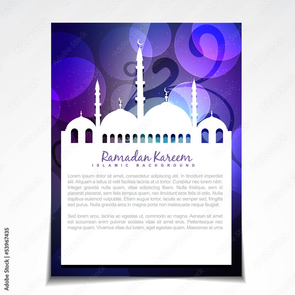 stylish shiny ramadan festival template