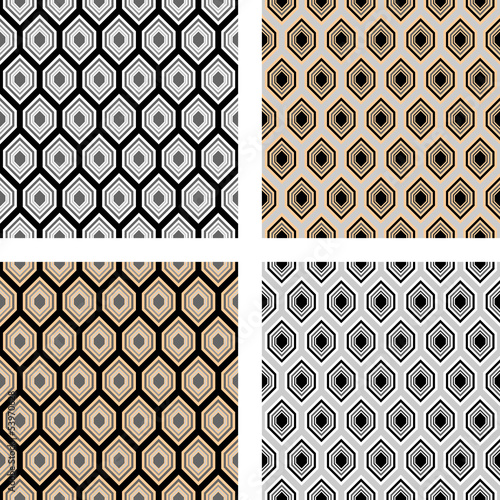 Design seamless hexagon pattern