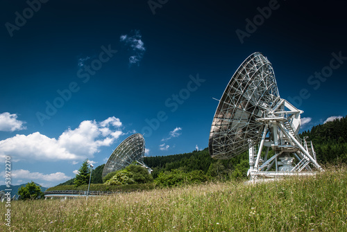 Antennas on the earth station Aflenz ,Styria,Austria. photo