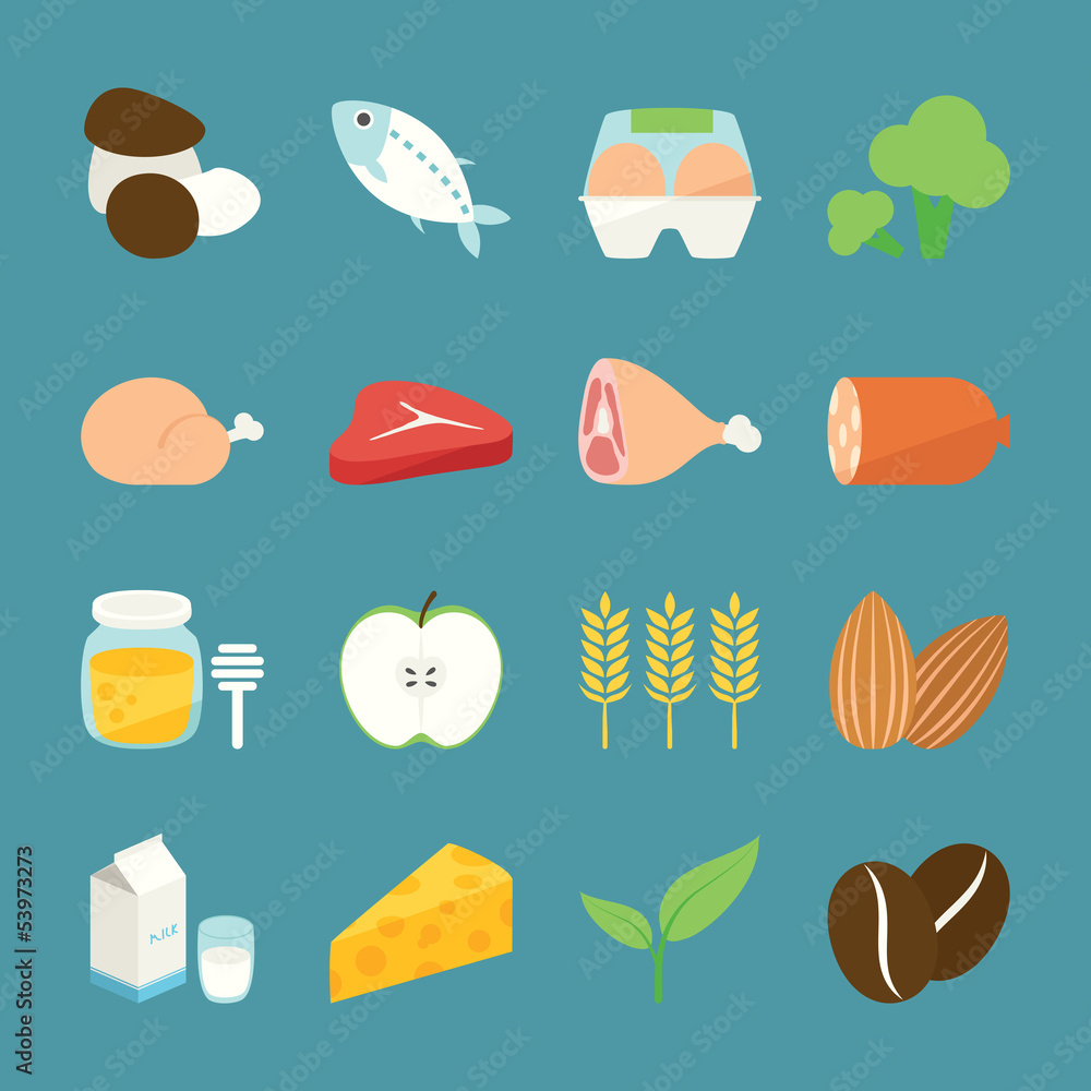 Naklejka premium Food Icons