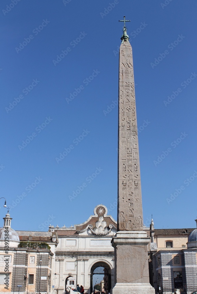 Egyptian obelisk in Piazza del Popolo, Rome