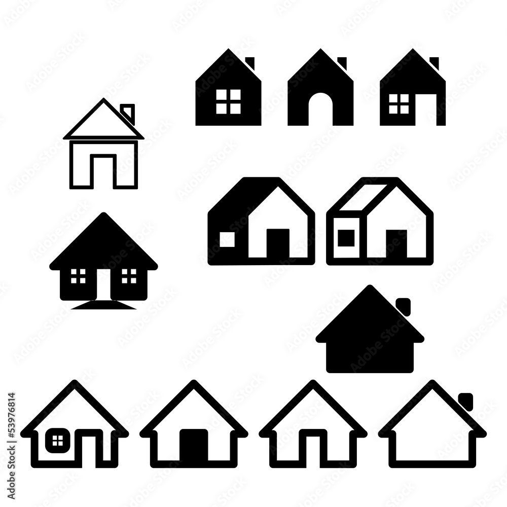 Illustration of home icons
