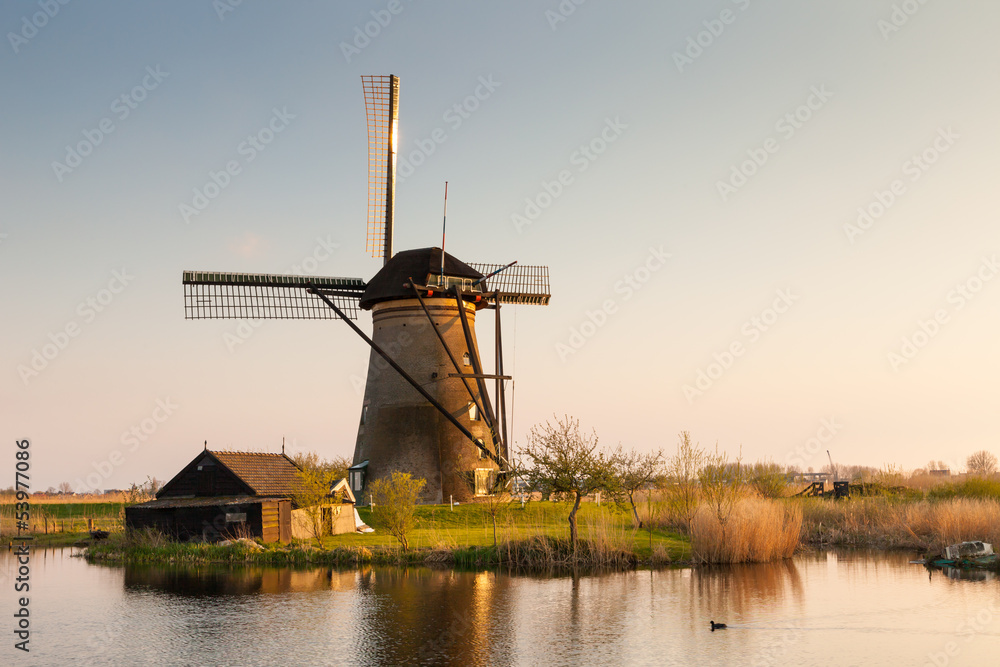 Windmill in Kinderdijk, Netherlands
