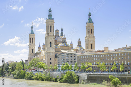 Basilica of our Laidy of the Pillar at Zaragoza, Spain photo