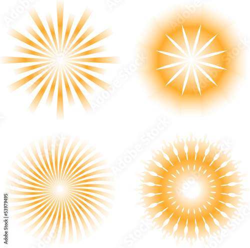 sun - sunbeam pattern icon set
