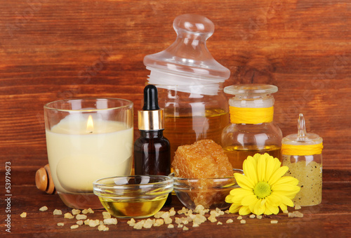 Fragrant honey spa with oils and honey
