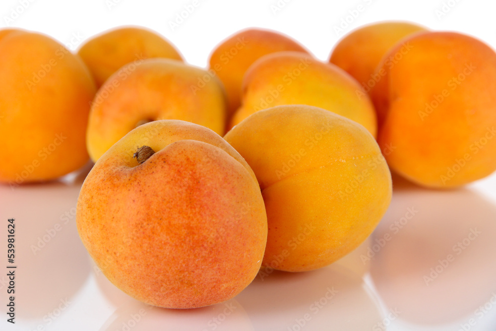 Apricots isolated on white Apricots isolated on white