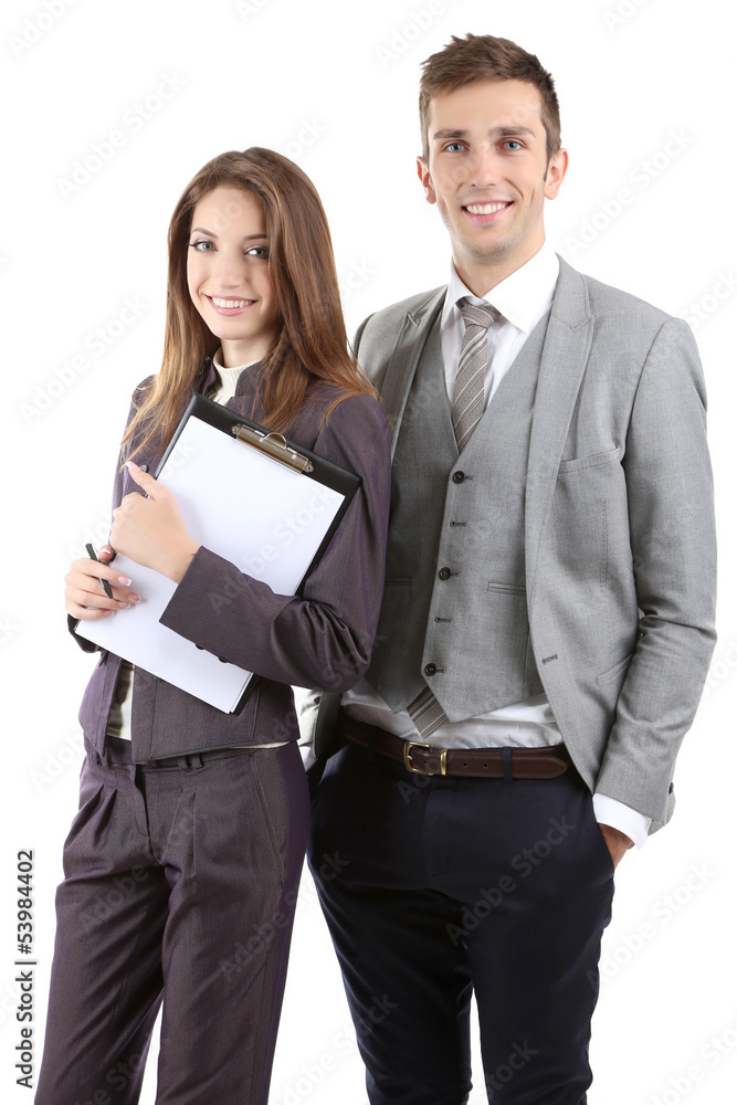Successful business people isolated on white Successful business people isolated on white