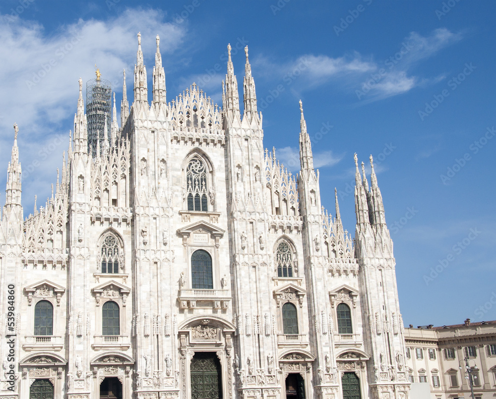 A view of the Milan Cathedral, Italy