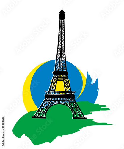 Eiffel Tower in Paris , Europe