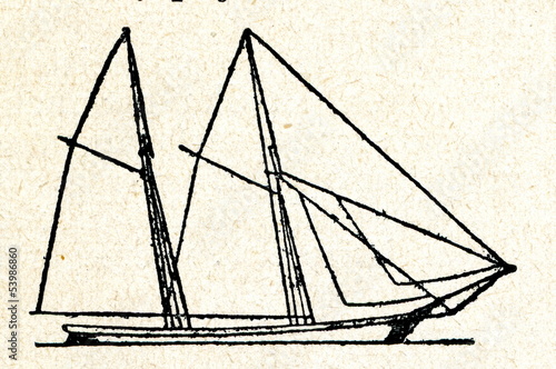 The gaff-rigged schooner photo