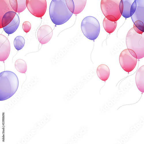 Vector Illustration of Colorful Flying Balloons