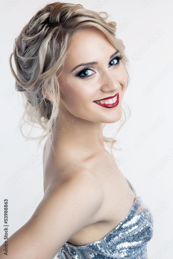 Portrait of a beautiful woman with bright makeup Portrait of a beautiful woman with bright makeup