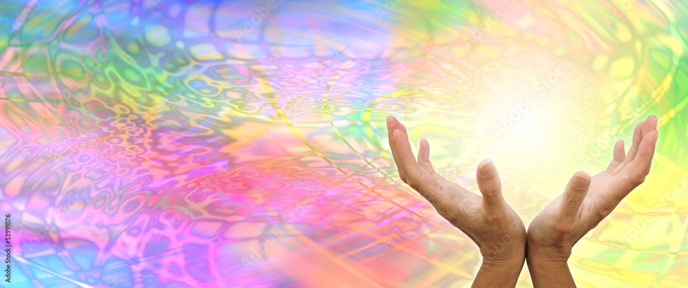 Obraz premium Healing Hands Website Banner Head