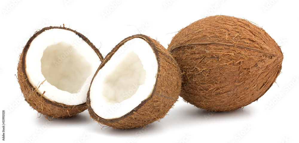 Coconuts isolated on white background Coconuts isolated on white background