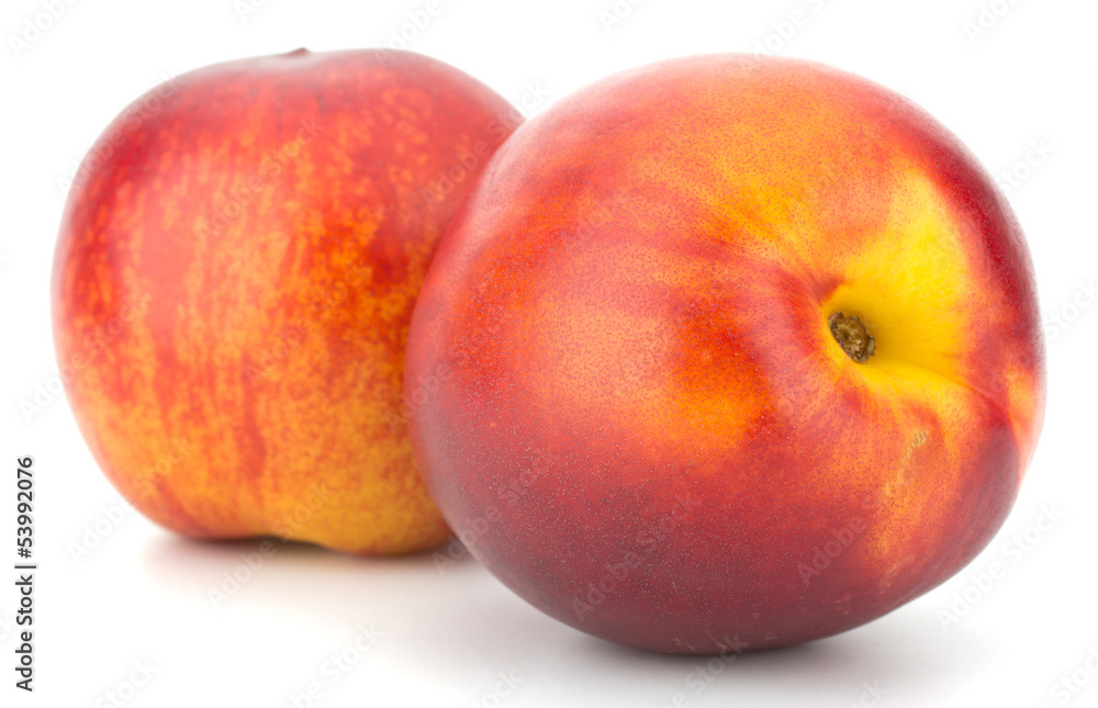 Nectarine fruit isolated on white background Nectarine fruit isolated on white background
