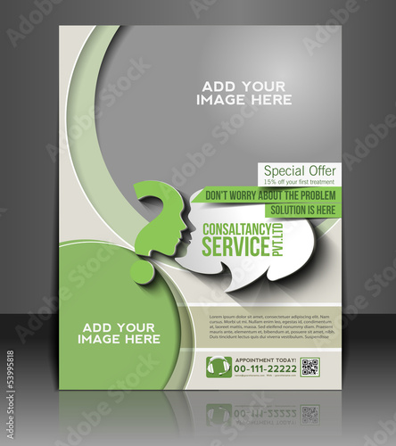 business consultancy flyer, vector