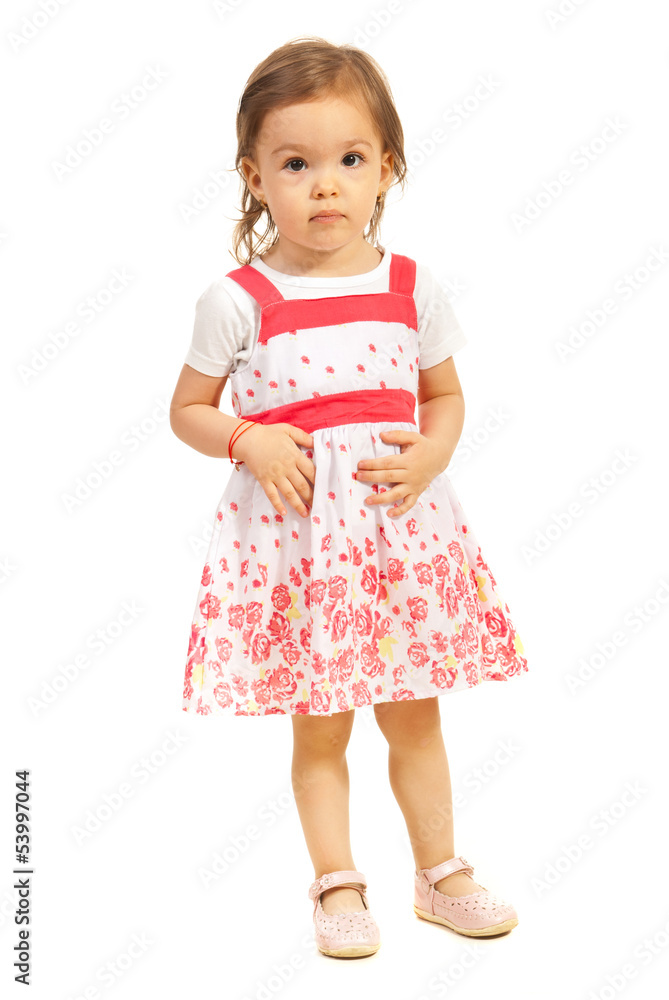 Beauty toddler girl in elegant dress Beauty toddler girl in elegant dress