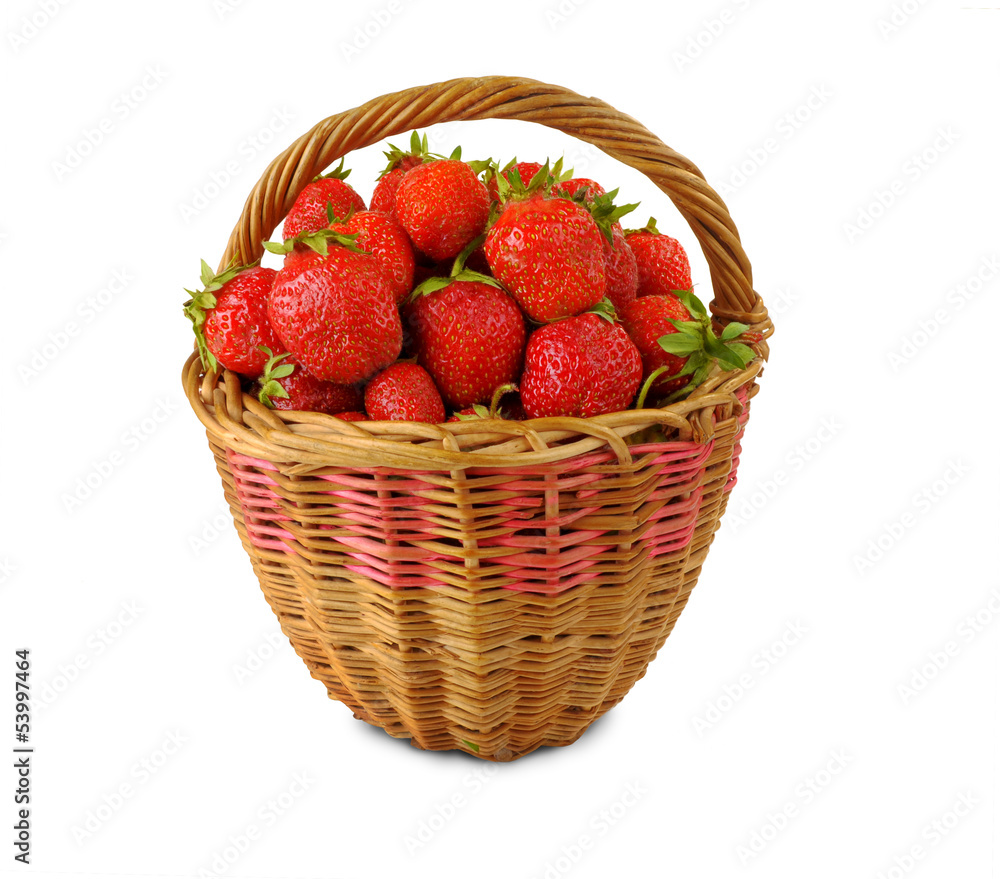 Full basket of ripe strawberries Full basket of ripe strawberries