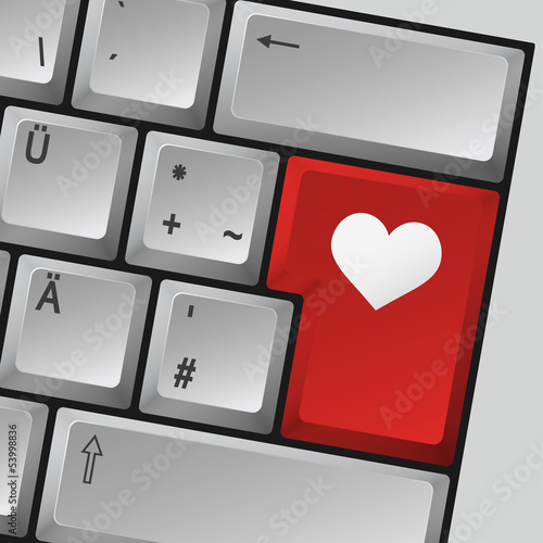 Computer Tastatur " Love "