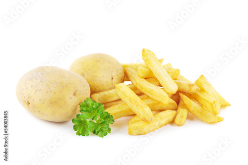 Pommes mit Kartoffeln
