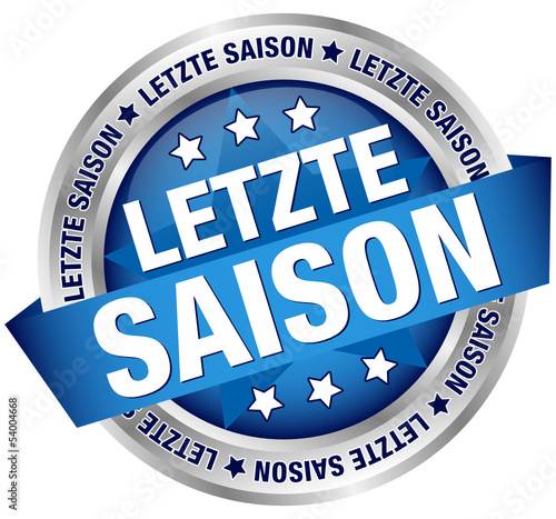 Button Banner "Letzte Saison" blau/silber