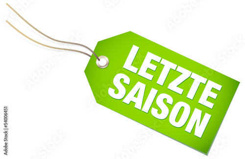 Label "Letzte Saison" gruen