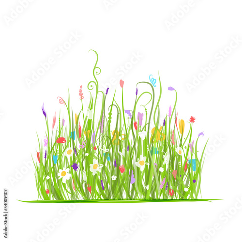 Green meadow for your design