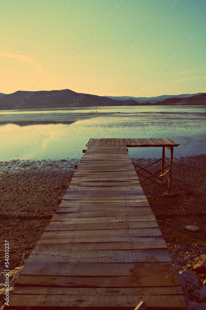 Fototapeta premium pier on the river