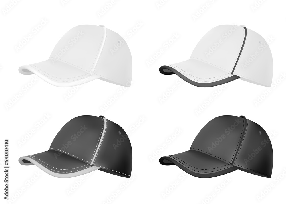 Baseball hats template set Baseball hats template set